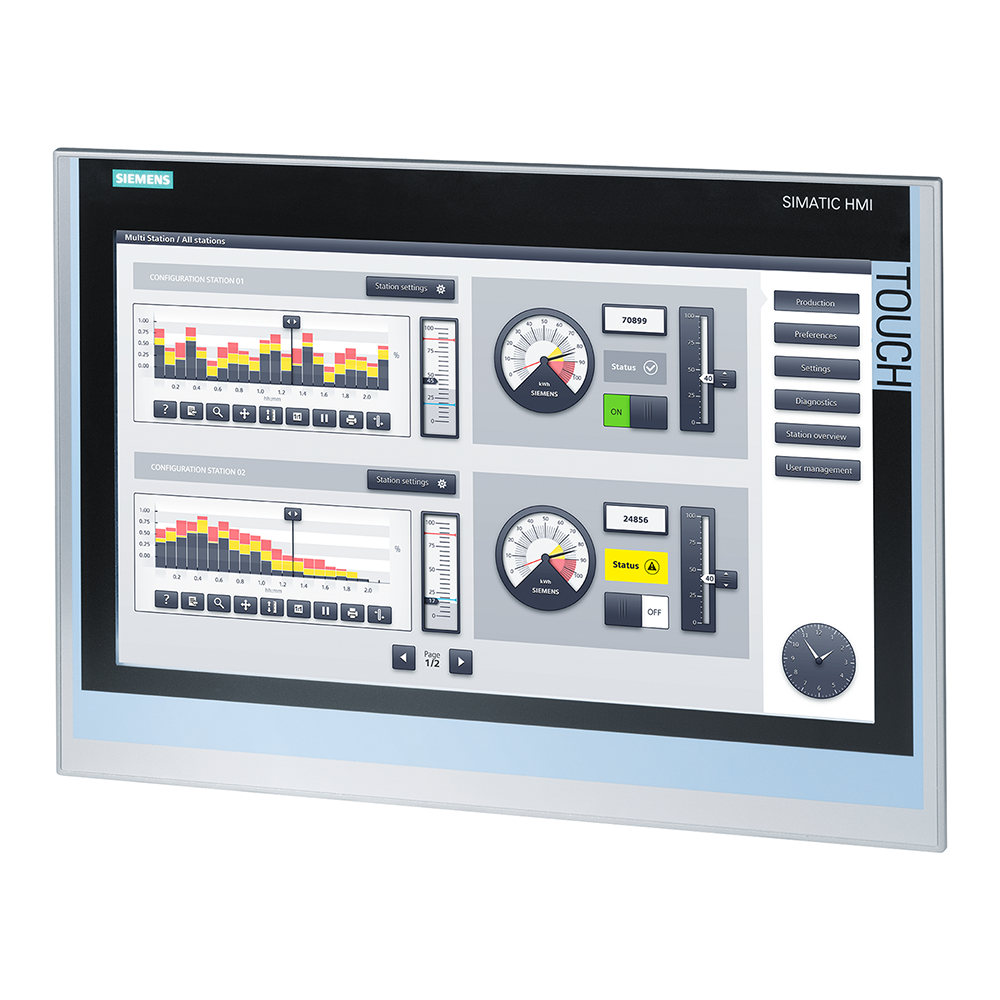Siemens 6AV2124-0UC02-0AX1 HMI TP1900 Comfort Panel